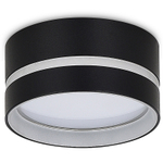 Светильник накладной,  GX53,  D85xH40мм,  IP20,  черный,  без лампы