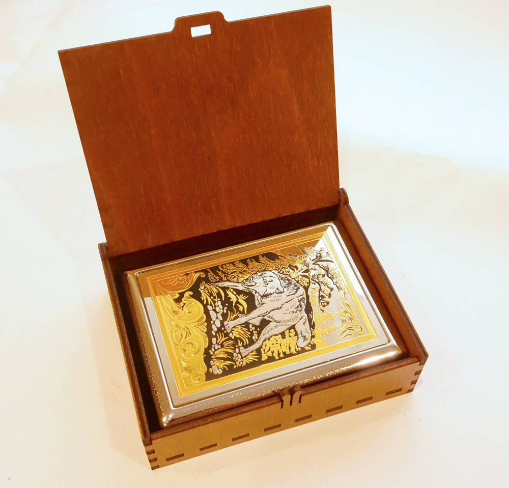 Портсигар "Герб РФ"