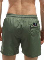 Однотонные пляжные шорты средней длины (Размер: XXL) (Цвет: синий)