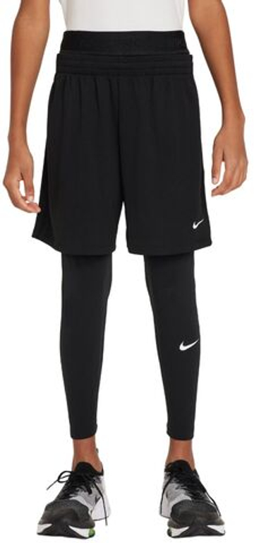 Штаны для мальчика теннисные Nike Kids Pro Dri-Fit Tight Leggings - черный