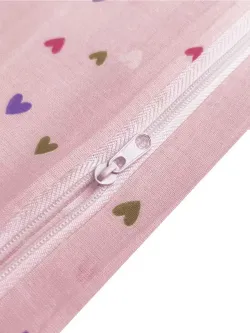 Наволочка комплект 2шт перкаль Сказка "Сердечки" 45х45 см на молнии