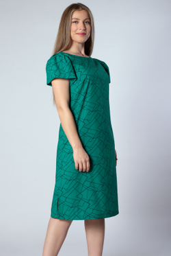 Платье женское 2572ЛПБ, графика #176Гри052572ЛПБ