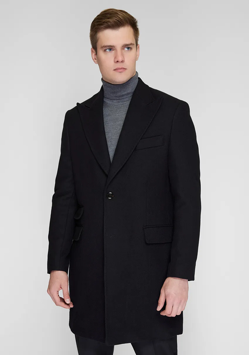 Мужское пальто (черное) Т4