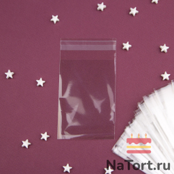 Пакетики прозрачные с клеевым клапаном 7x10+3см (100 шт)