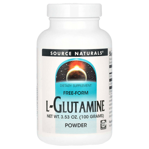 Source Naturals, L-глютамин, порошок в свободной форме 3.53 унции (100 г)