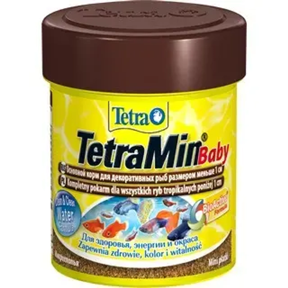 Tetramin baby корм для мальков до 1 см мелкая крупа 66 мл (34023)