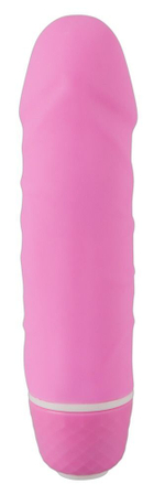 Розовый миниатюрный вибратор Mini Little Darling - 12,5 см. (Цвет: розовый)