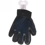 Расческа - перчатка для собак и кошек «ЛАПКИ и ЦАРАПКИ», на липучке, цвет голубой, 23см (подвес)✦