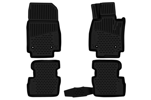Коврики в салон для MAZDA 2, 2014 - правый руль, Хб, 4шт. (полиуретан) ELEMENT3DA0N019210K