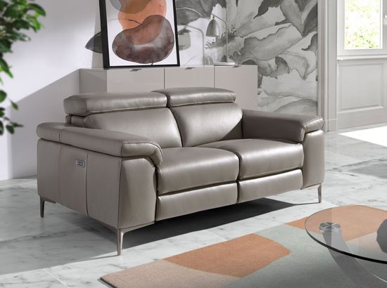 2-х местный диван 6121/5320-2P с обивкой из кожи и механизмом relax