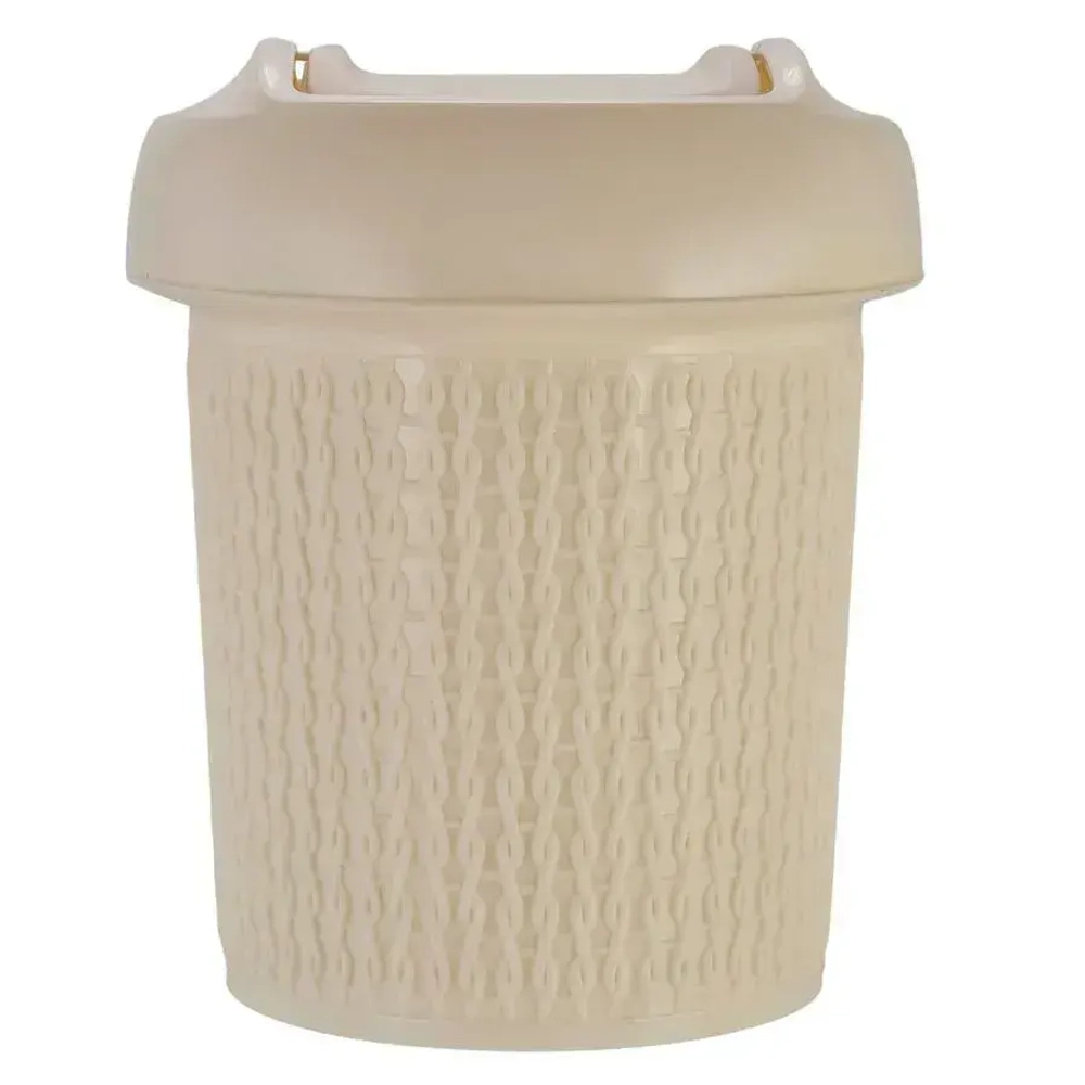 Контейнер для мусора Ajur 12 л айвори (комплект 8 шт)