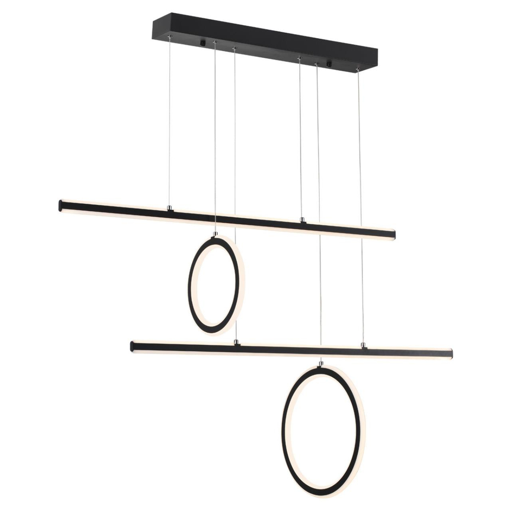 359183 OVER NT23 314 черный Светильник подвесной диммируемый, в комплекте пульт ДУ IP20 LED 4000К 116W 220V ONDO