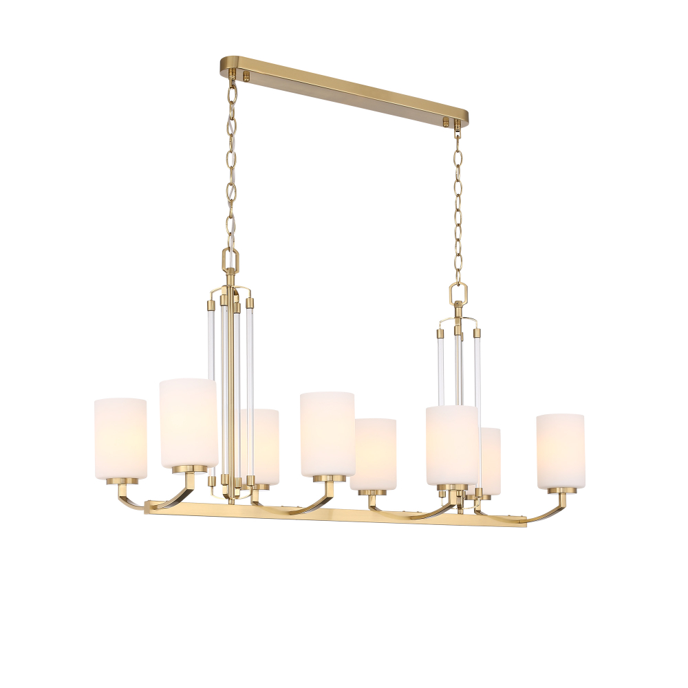 SL1403.333.08 Люстра подвесная ST-Luce Латунь/Прозрачный E27*8 40W ОПАЛ