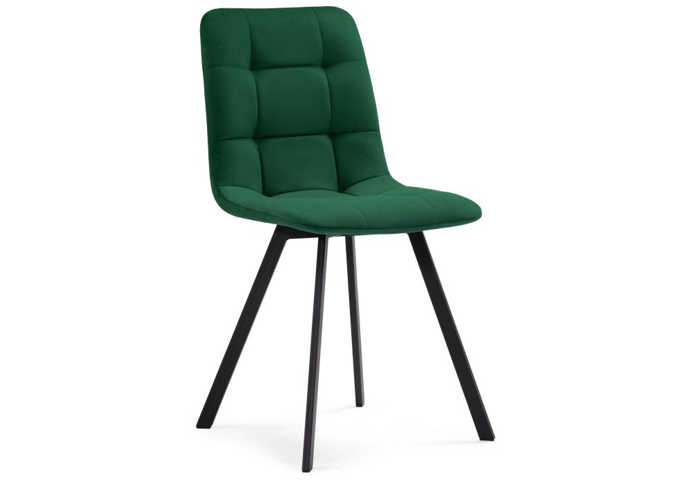 Стул на металлокаркасе Чилли черный / зеленый