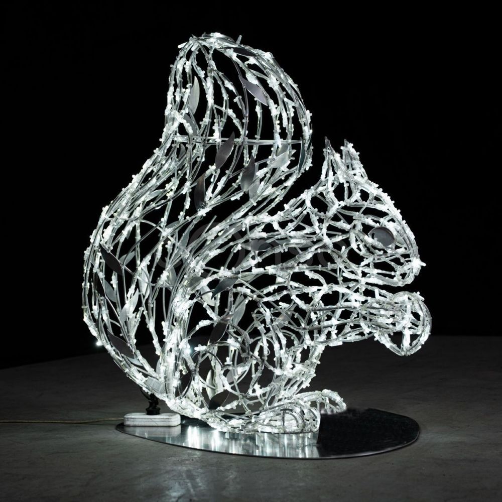 светодиодная фигура белки, холодный белый свет