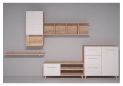 Шкаф навесной Мариус М-05 дуб баррик / белый матовый