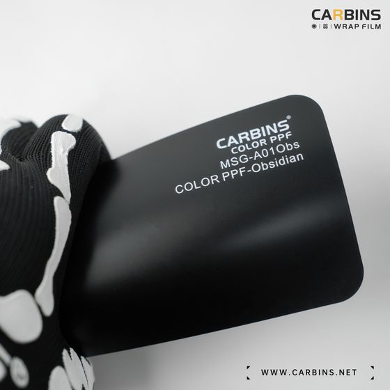 Carbins Obsidian Black MSG A01 PPF матовая черная сатин полиуретановая защитная антигравийная пленка