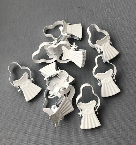 Зажим металлический для колец d35 мм, цвет белый (за 10 шт)