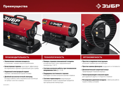 ЗУБР 25 кВт, дизельная тепловая пушка, прямой нагрев (ДП-К8-25)