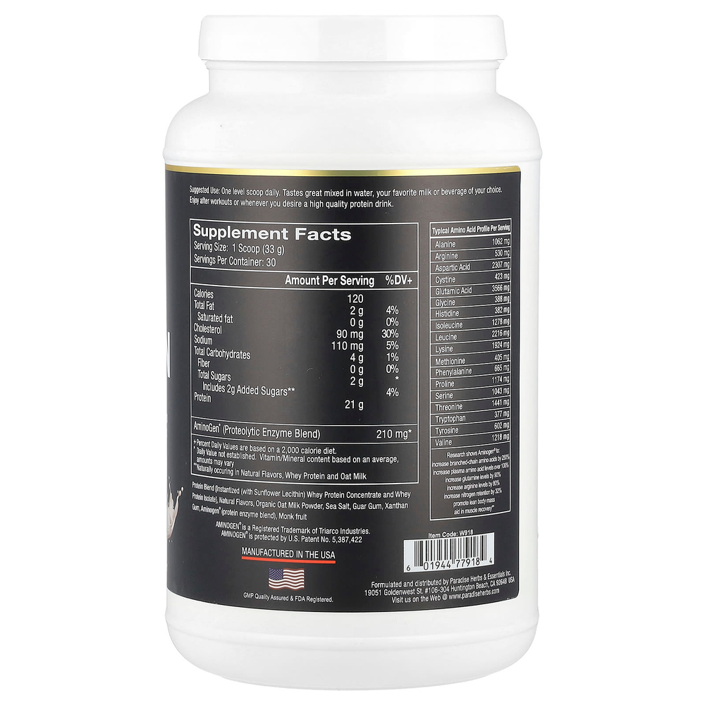 Paradise Herbs, Сывороточный протеин, натуральная ваниль, 990 г (32 унции)