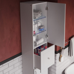 Пенал напольный IDDIS Oxford, 36 см, белый, OXF36W0i97