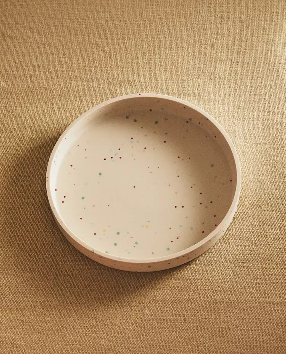 ZARA HOME ДЕТСКАЯ СИЛИКОНОВАЯ ТАРЕЛКА В ГОРОШЕК, РАЗНОЦВЕТНЫЙ