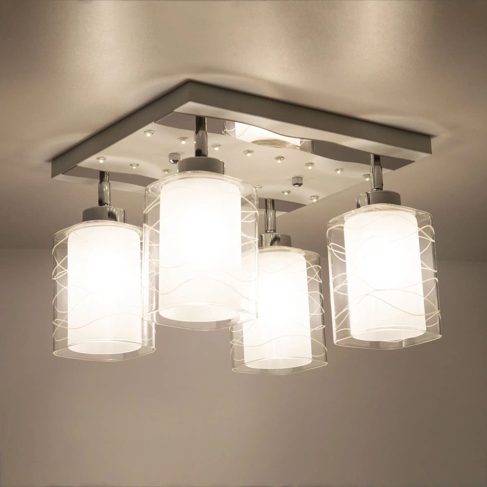 Citilux Прима CL160241 Люстра с поворотными плафонами Белая Хром