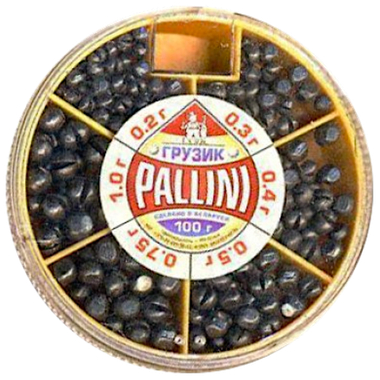 Набор грузил-Дробинок Pallini №2 70г -  0.20-0.75г Дробинки