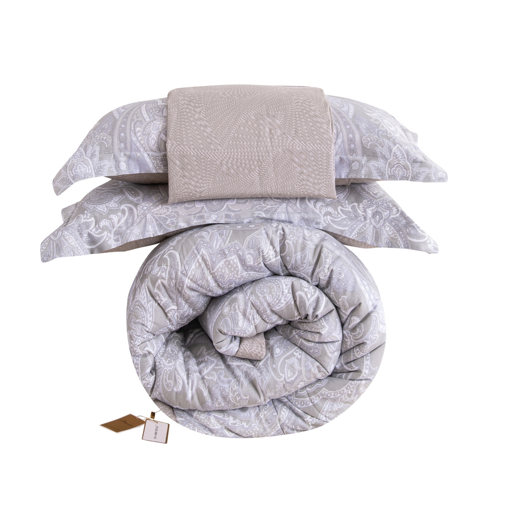 Комплект постельного белья Сатин с Одеялом 100% хлопок 160x80 на резинке OBR169