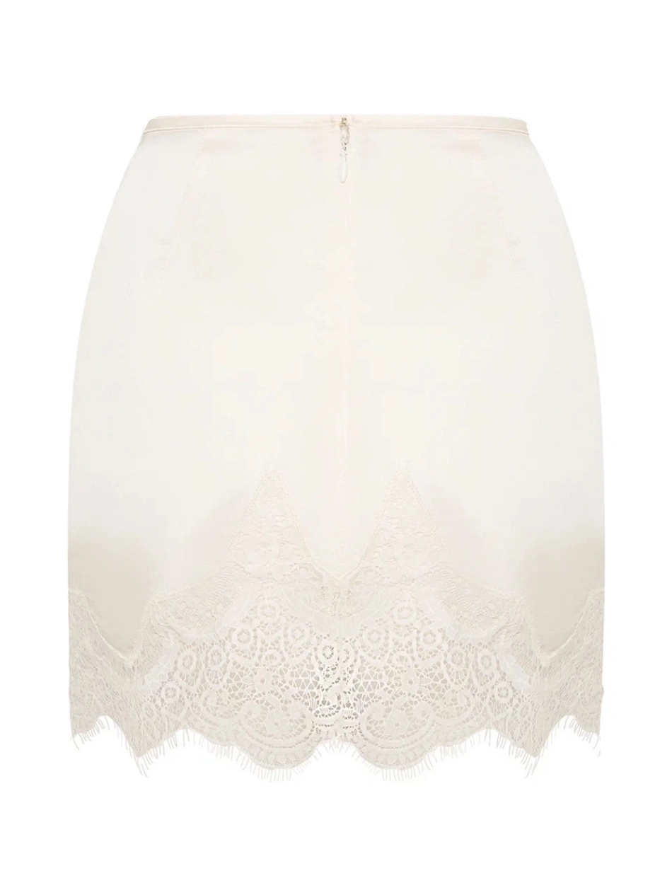 Юбка шелк с кружевом