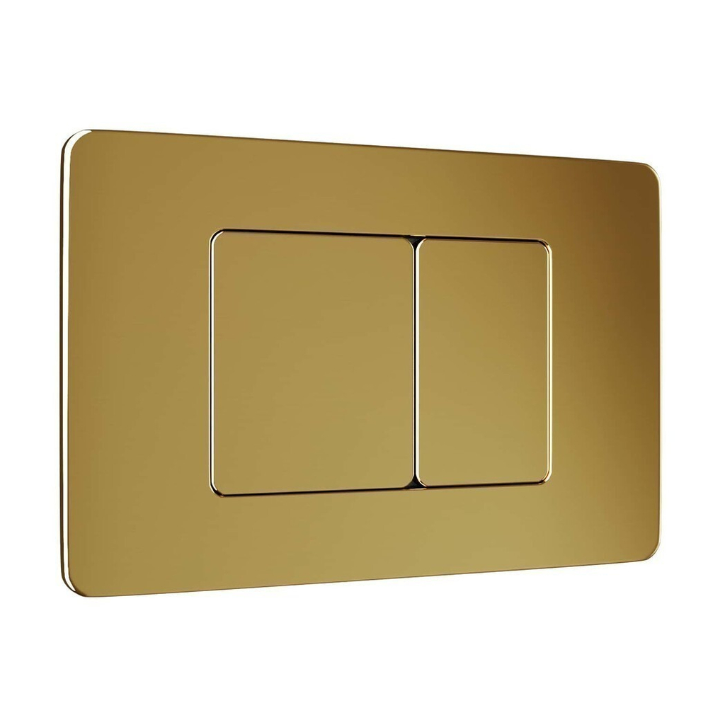 Кнопка смыва WAVE SS05 универсальная, ЗОЛОТО, прямоугольная, НЕРЖ