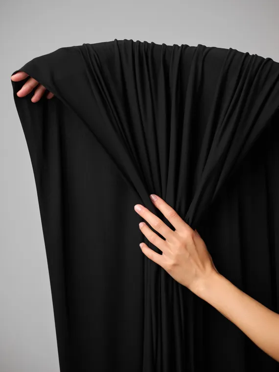 Модал, кулирная гладь, Турция, черный 170