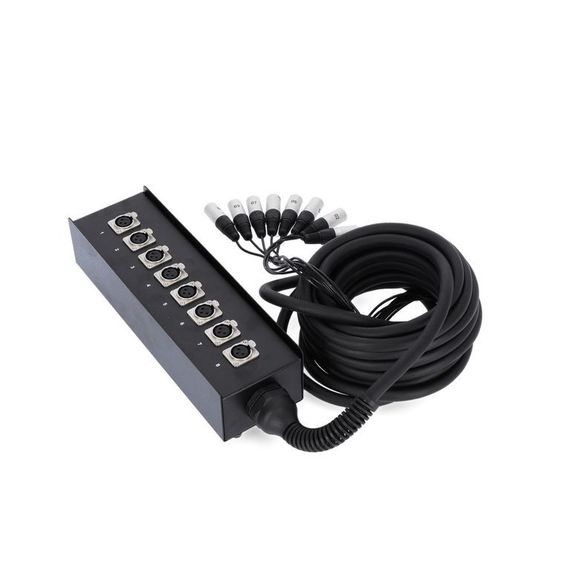 Adam Hall K 8 C 10 - мультикор со стейдж-боксом, 8 x XLR возврат, 8 x 0.314 мм2, 10 м
