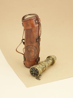 Nautical Подзорная труба в кожаном футляре