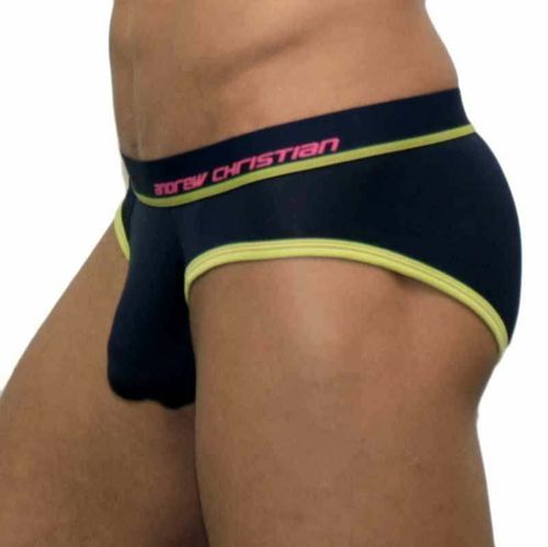 Мужские трусы брифы синие Andrew Christian Glow Almost Naked Quirk Navy