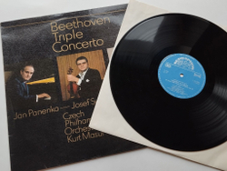 Винтажная виниловая пластинка LP Beethoven Бетховен, Jan Panenka, Josef Suk, Josef Chuchro Triple Concerto Концерт Для Скрипки, Виолончели и Фортепиано (Чехословакия 1975)