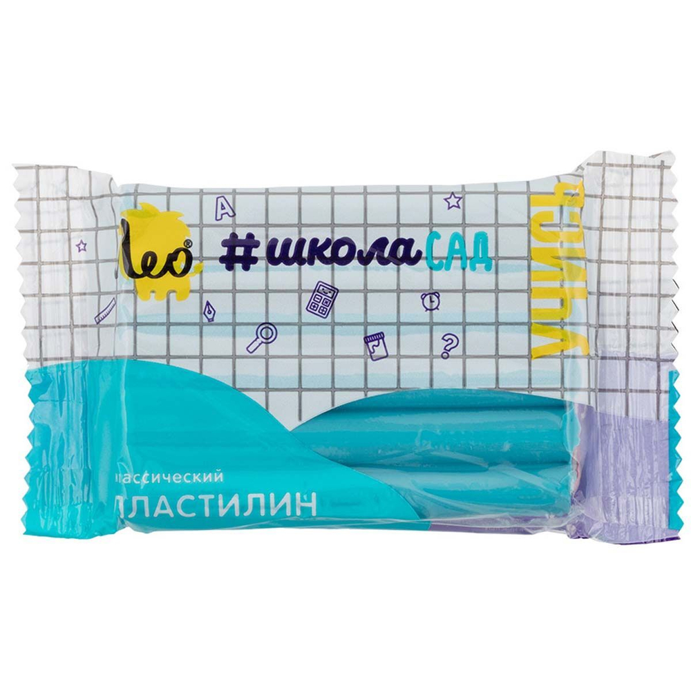 Пластилин классический 50 гр "Учись" голубой