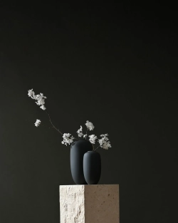 Ваза 101 Copenhagen Sunao Vase Slim, Petit, Black, черный