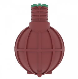 Емкость пожарная Мультпласт П45 45000 л. горизонтальная (11530x2400x2400см;1590кг;бордовый) - арт.555434.55
