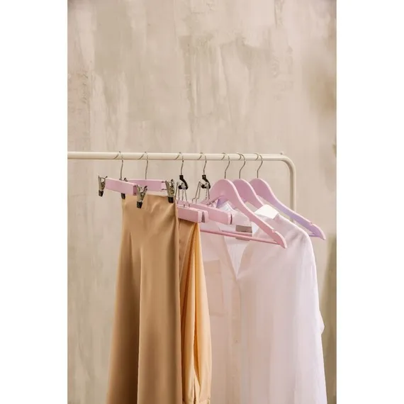 Вешалка деревянная для одежды SAVANNA «Тэри», 44,5×23×1,2 см, цвет сиреневый