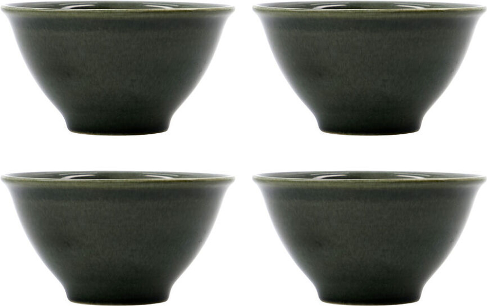 Набор салатников Nicolas Vahe Hala, 4 предмета, каменная керамика, 12 см, зелёный