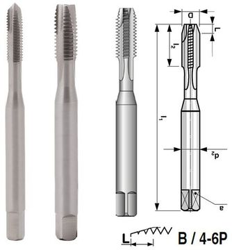 Метчик машинный DIN 371, (HSS) M 4 х0,7 мм BUCOVICE