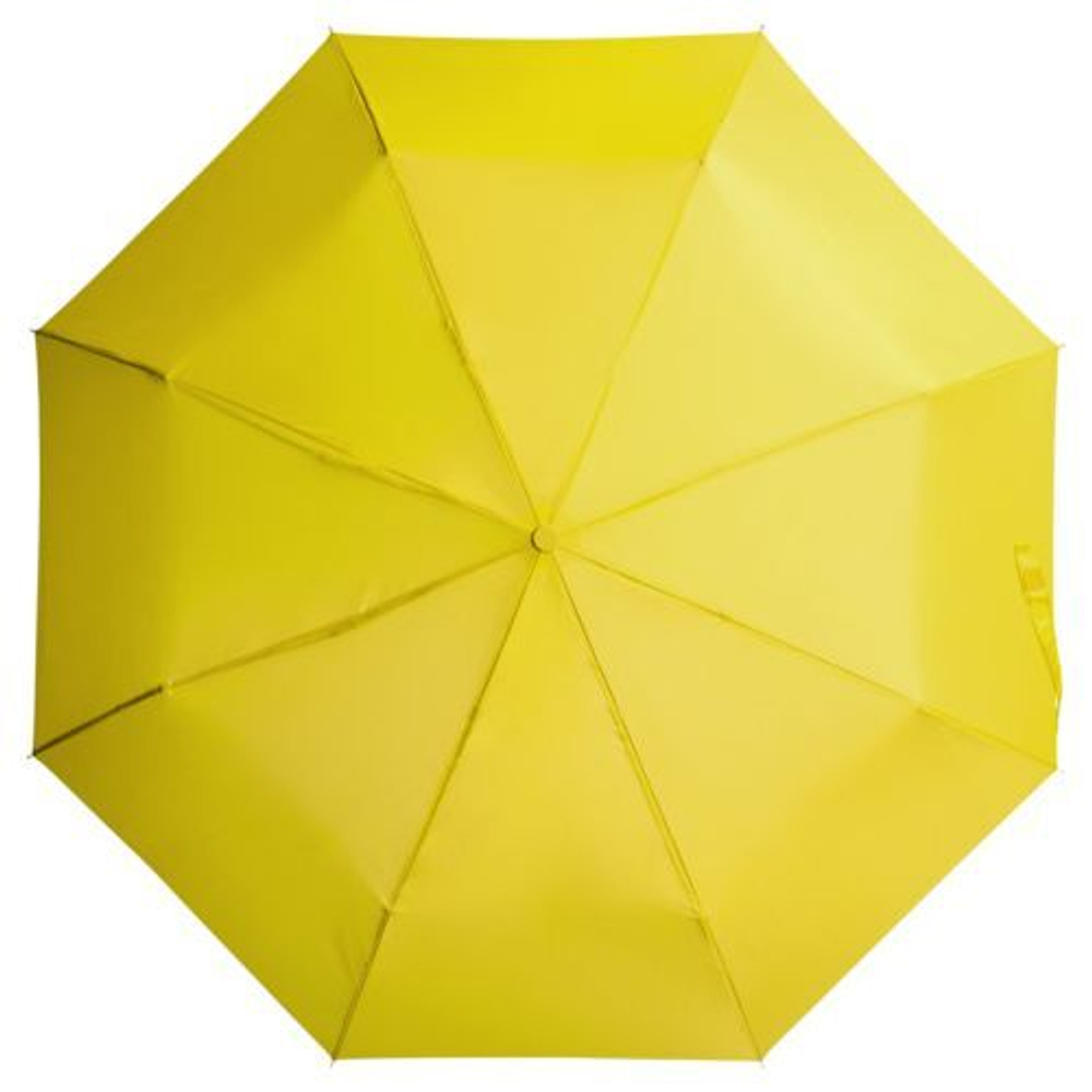 Зонт жёлтый складной с нанесением логотипа