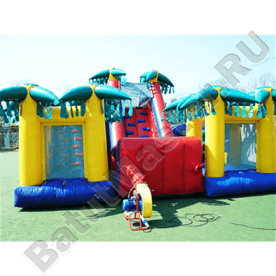 Надувная полоса препятствий "Супер - джунгли"