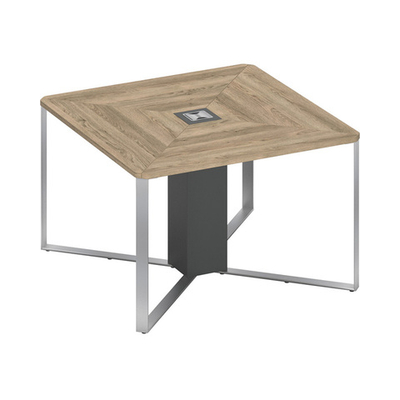 Стол для переговоров 1-секционный  дуб гладстоун светлый / антрацит / антрацит