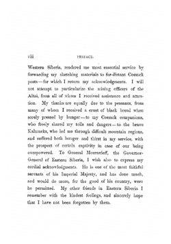 Oriental and Western Siberia. A Narrative of Seven Years' Explorations and Adventures in Siberia, Mongolia the Kirghis Steppes, Chinese Tartary, and Part of Central Asia | Thomas Witlam Atkinson