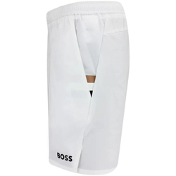 Мужские теннисные шорты BOSS x Matteo Berrettini Stretch-Poplin Shorts with Contrast Logo - белый