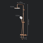 Душевая система с термостатом, розовое золото AM.PM X-Joy F0785A444
