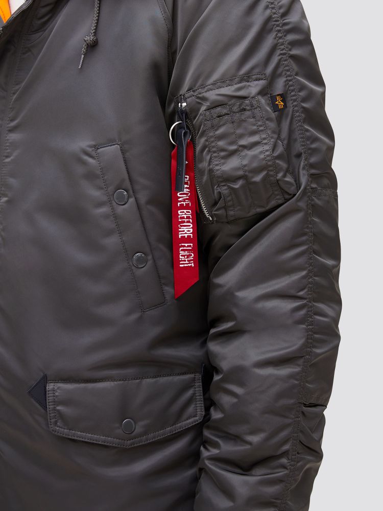 Парка Alpha Industries N-3B Slim Fit Replica Grey (серая)