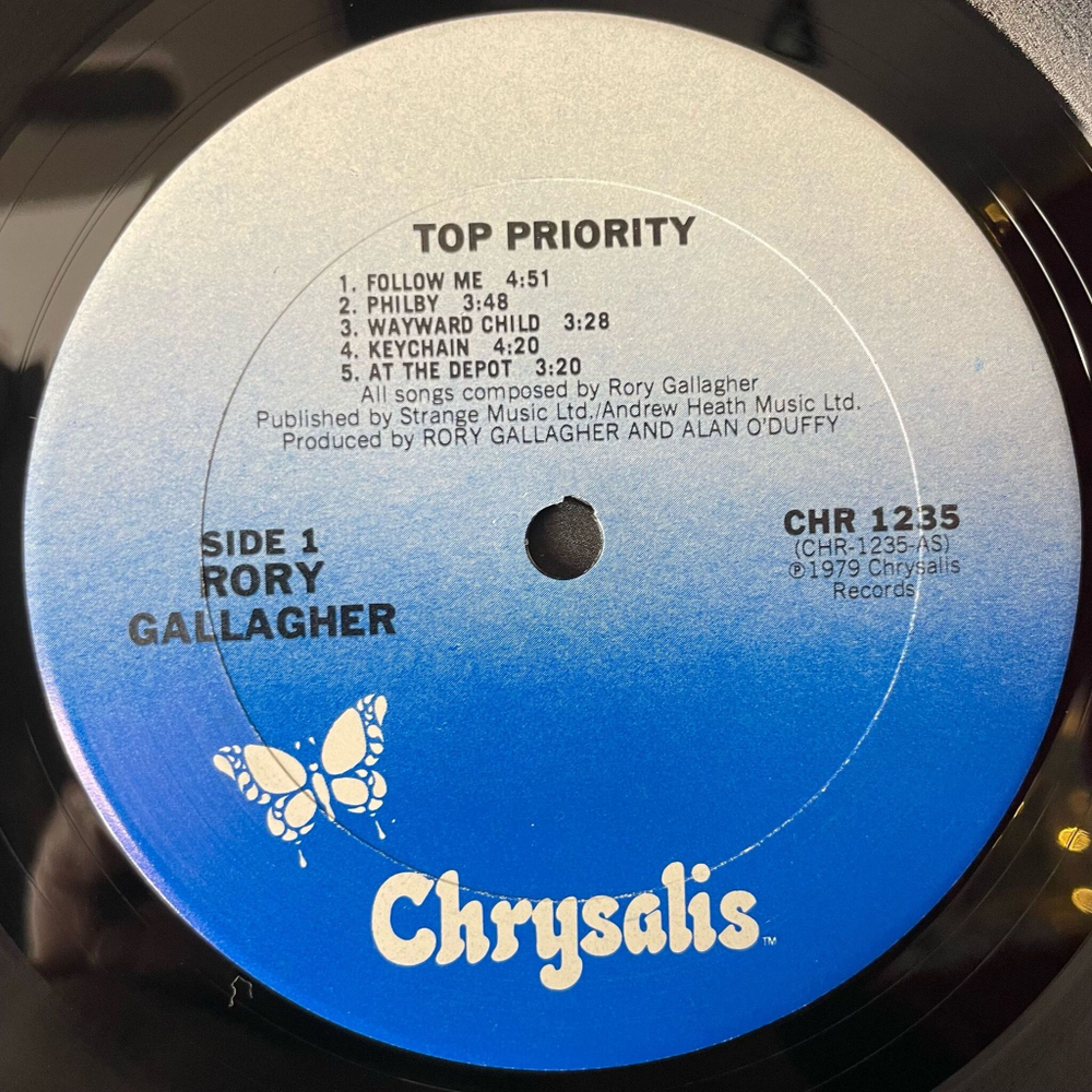 Винтажная виниловая пластинка LP Rory Gallagher Top Priority (USA 1979)